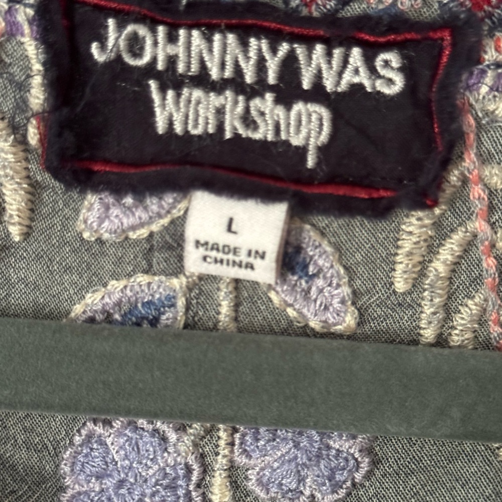 Johnny Was Gray Mini Dress with Colorful Embroidery - Picture 3 of 3